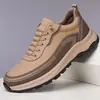 Ventas Directas de Fábrica Transfronterizas Zapatos de Hombre Nuevos de Cuero Transpirables Ligeros Delgados Slip-On Perezoso Deportivos y Casuales de Moda