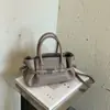 Bolso Tote Plegado Estilo Coreano Bolso de Mano de Cuero con Hebilla de Moda Simple Bolso Versátil para Viajes Diarios Cruzado para Mujer Bolso de Hombro