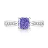 Anel de Gelo Colorido com Pedra Preciosa Cortada em Flor de Gelo, Cubo de Açúcar Pequeno, para Mulheres, Diamante de Alto Carbono Super Brilhante, Anel Versátil da Moda, Envio Direto de Peça Única