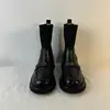 Botas ajustadas de suela gruesa con estampado de camelia, diseño de punto de punta redonda, nuevo estilo 2026, botas calcetín elásticas, estilo británico, efecto adelgazante, botines Chelsea