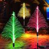 Árvore de Natal com Painel Solar Montada no Chão Medusa de Fibra Óptica Luz Colorida para Atmosfera de Jardim ao Ar Livre Luz de Paisagem de Jardim