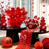Decoración de Personaje Feliz 3D Set de Panal para Compromiso y Boda, Regalo de Mesa para Sala de Estar para Recién Casados, Set de Decoración para Habitación de Boda