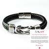 Joias Populares Transfronteiriças da Amazona Atacado Joias de Mão Europeias e Americanas Cor de Aço Titânio Pulseira Punk Masculina Pulseira de Couro