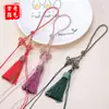 Cuerda de Mano Nudo Chino Colgante de Borla Estilo Tíbet Accesorios Lanyard para Teléfono DIY Colgante para Coche Colgante de Borla con Perla Dorada
