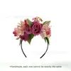 Explosiones de Comercio Exterior Simulación Serie Rosa Peonía Rosa Diadema de Doble Cara Accesorios para Fotografía Diadema Decorativa