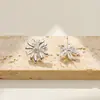 Pendientes de Tachuela de Fuegos Artificiales Sencillos de Moda Versátiles de Metal Joyería de Diseño de Nicho de Gama Alta