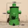 Arte de Hierro Vintage Estilo Industrial Creativo y Único Hidrante de Incendios Cubo de Basura Metálico Grande con Tapa y Pedal de Pie para Sala de Estar y Uso en Exteriores