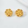 Loja de ouro com areia de ouro cor de esmalte dourado Fuman Penghua pulseira de corda elástica flor de oito pétalas lótus pulseira banhada a ouro atacado feminino