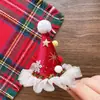 Accesorios para el cabello infantiles de Navidad par de cuernos clip sombrero de Navidad pasador para bebé diadema grande roja y verde para niña holiday año nuevo