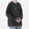 Suéter com gola redonda masculino com capuz primavera e outono fino ins marca de moda americana plus size