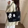 Bolsa Tote Coelho de Arroz com Bolinhas Transfronteiriça Feminina 2026 Novo Design de Nicho Pequeno Fashion Versátil Estudante Aula Deslocamento Ombro Único