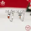Pendientes Navideños de Invierno Avale S925 Pendientes de Papá Noel y Reno Pendientes de Joyería Accesorios al por Mayor para Mujer