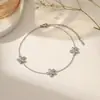 [Aço titânio corpo inteiro] 100 pulseiras Europa e Estados Unidos 18k não desbota feminino simples Joker ins joia de mão da moda personalizada