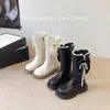 Botas para niña, zapatos infantiles, nueva colección otoño/invierno 2026, botas altas para niña, botas de princesa forradas de felpa, botas altas cálidas para niños mayores