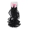 Acessórios de Cabelo Infantis com Laço e Rabo de Cavalo Cacheado, Peruca de Rabo de Cavalo Cacheado Curto para Meninas, Peruca de Rabo de Cavalo com Laço Infantil