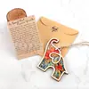 Fabricante de Procesamiento Personaliza Regalos Creativos, Elefante de Amistad Fraternal Artesanía de Madera, Adornos para Árbol de Navidad, Suministro Transfronterizo