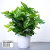Planta Simulada Bonsai Planta Verde Falsa Enfeites Hotel Sala de Estar Hall Restaurante Escritório Decorações de Exibição Rabanete Verde em Vaso