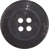 Botones de Cuerno de Búfalo Negros de Alta Gama con Borde Ancho, Textura Natural, Abrigo de Lana Mate, Chaqueta, Botones de Cuerno de Cuatro Ojales