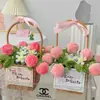 Cesta de Flores de Fresa Flor Retorcida DIY Regalo Hecho a Mano Kit de Materiales de Mano Decoración Creativa de Escritorio Regalo para Mejor Amiga Flores