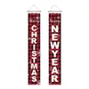 Coplas navideñas de producto nuevo transfronterizas, decoraciones festivas, fondo para paneles de puerta, arreglos para mejorar el ambiente, cortinas para puerta, banderas, telas colgantes para exteriores