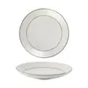 Hotel de Luxo Banquete Comercial Novo Criativo Padrão de Bambu Branco Louça Fácil de Limpar Prato Redondo de Cerâmica Comida Ocidental