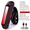 Lanterna Traseira de Bicicleta Atacado Super Brilhante Carregamento USB Lâmpada Única Lanterna Traseira Lanterna de Advertência para Bicicleta de Montanha Acessórios para Bicicleta