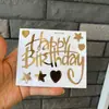 Letras Estampadas en Caliente Transfronterizas Pegatinas de Feliz Cumpleaños Pegatinas Adhesivas para Caja de Regalo de Globo Bobo Transparente y Pastel
