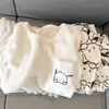 Venda Direta da Fábrica Pijama de Veludo Espesso Coral para Mulheres Outono e Inverno Novo Conjunto Fofo de Duas Peças