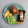 Imanes para Refrigerador, Juguetes de Comida Realistas, Pegatinas Magnéticas 3D de Resina para Interruptores, Pan, Comida de Tiktok, Postres en Forma de Corazón, Atracción Magnética Creativa