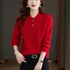 Suéter feminino de gola alta média, novo estilo outono e inverno, pulôver de tricô, blusa que rejuvenesce, blusa base de tricô solta e moderna