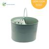 Balde para Mop Americano Doméstico de Ferro Galvanizado Verde em Pó 16L Balde para Mop Balde para Mop