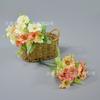 Rama de hibisco de simulación crisantemo de belleza pequeña material de diseño de lugar de boda atuendo suave bolsa de materiales caja de flores con flor flor de seda peonía