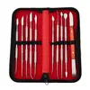 Acero Inoxidable Resina Relleno Tallado Juego de 10 Cucharas de Cera Rellenadoras para Técnicos Dentales Cuchillo de Tallado de Moldes de Cera Tallado Dental