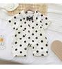 22 Verano Coreano Po Dian Cuello de Muñeca Solapa Grande Traje para Padres e Hijos Traje de Hermano y Hermana Vestido Harbin Traje de Trepar para Bebé