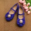 Zapatos Mary Jane para mujer con lazo y adornos de perlas, color albaricoque, de una sola tira, puntera redonda, suela plana, disponibles en tallas más grandes para mercados internacionales
