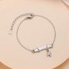 Pulseira de Casal Original de Bambu Suficiente para Te Amar Prata 999 Simples Moda Joker Pulseira de Bambu Preto e Branco Presente