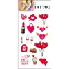 Pegatinas de Tatuaje de Cereza de Dibujos Animados Impermeables Femeninas de Larga Duración Estilo Ins Artificial Pegatinas de Tatuaje de Gama Alta Personalización