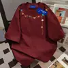 Camiseta Unisex de Manga Corta con Cuello Redondo, Estilo Dulce y Fresco Japonés, Personalidad, Redonda, Manga Corta, Unisex, Verano 2025, Estudiante, Versátil, Top de Pareja, Ins