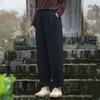 26 Pantalones Casuales Acolchados Versátiles Adelgazantes de Nuevo Estilo Vintage de Invierno para Mujer, Pantalones Gruesos Calientes de Algodón y Lino