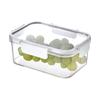 Crisper de Plástico de Grado Alimenticio Refrigerador Cocina Rectangular de Gran Capacidad Fiambrera para Fruta Almacenamiento Caja Transparente Sellada