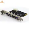 Tarjeta de Expansión USB 3.0 PCI-E de Fábrica 3.0, Tarjeta Adaptadora de Escritorio Integrada, USB 3.0 de Alta Velocidad de 4 Puertos