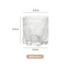 Nueva taza de cerveza japonesa de vidrio espesado resistente al calor, creativa, de gran valor, para oficina y hogar, con patrón de glaciar.