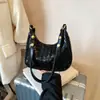 Bolsas para Mujer 2025 Otoño e Invierno Nuevo Estilo Coreano Popular Versátil Bolso de Axila Tejido Textura de Nicho Bolso de Hombro Único Cruzado