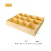 Caja de almacenamiento para cuentas, diseño de rejilla de madera, organizador de escritorio multi-compartimento, almacenamiento de tuercas, bandeja de rejilla cuadrada, soporte de exhibición, disponible para envío directo