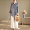 Dopamina Vístete esta Primavera y Verano Nueva Camisa Exterior de Largo Medio Irregular Casual Elegante Tops para Mujer