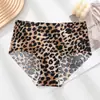 Processamento Personalizado Transfronteiriço Seda de Gelo Sem Costura Roupa Íntima Feminina Fina Respirável Sexy Estampa de Leopardo Comércio Exterior Tamanho Plus Roupa Íntima Feminina