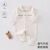 Ropa de bebé para otoño, mameluco suave de terciopelo para bebés, pijama base unisex para bebé, mameluco con apertura lateral tipo mariposa 6