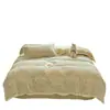 Conjunto Completo de 4 Peças A-class Retrô Tridimensional Totalmente Fosco Esculpido Leite Fleece Meilade Outono/Inverno Espessado Quente Adicionado Fleece Capa de Edredom 1