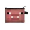 Cartera de Monedas Infantil de Minecraft Billetera Portátil Sencilla Bolsa para Monedas con Cremallera Pequeña Cartera para Auriculares