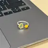 Anillo Navideño de Manzana Europeo y Americano Anillo para Árbol de Navidad Atmósfera Festiva de Año Nuevo Anillo Abierto de Dibujos Animados Esmaltado con Goteo de Aceite